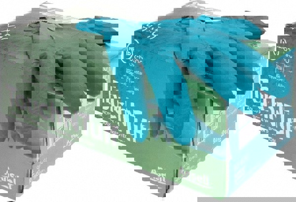 Series TouchNTuff Disposable Gloves: Size X-Large, 4.9 mil, Uncoated-Coated Nitrile, Industrial Grade, Unpowdered